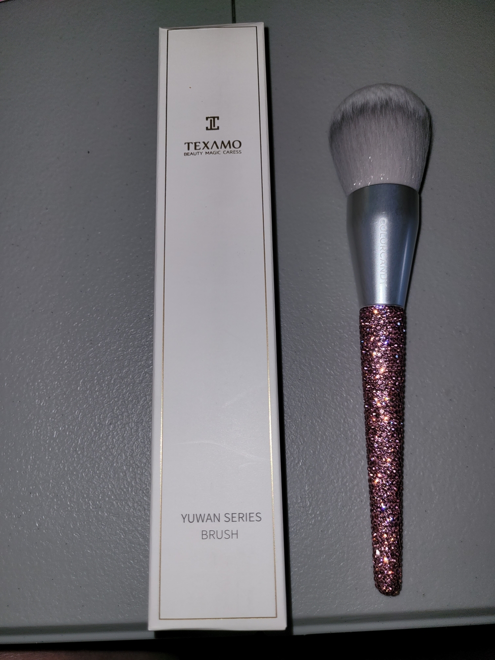 Texamo Yuwan Series Pink Glitter Powder Brush
